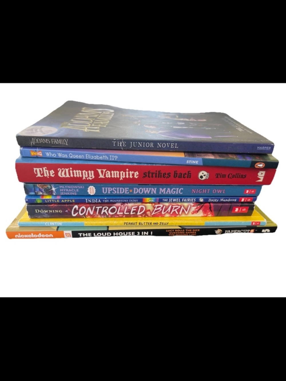 Stack of Assorted Children's Paperback Books - Multicolor (8)